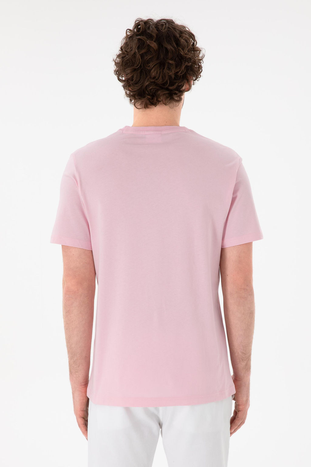 Erkek Regular Fit Bisiklet Yaka A__k Pembe Basic Ti__rt Sepette S_rpriz _ndirim - U.s. polo assn фото 6