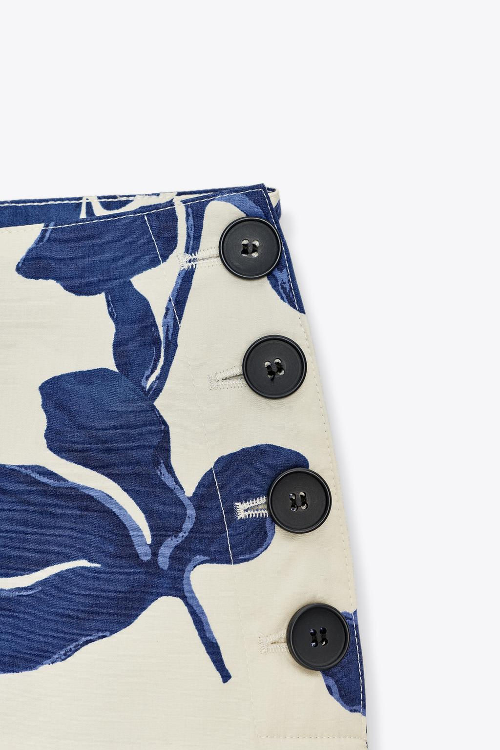 ZW COLLECTION FLORAL MIDI SKIRT - Zara фото 9
