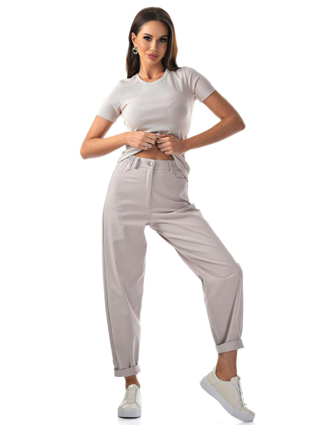 Хлопковые деним брюки - А+б коллекция фото 36