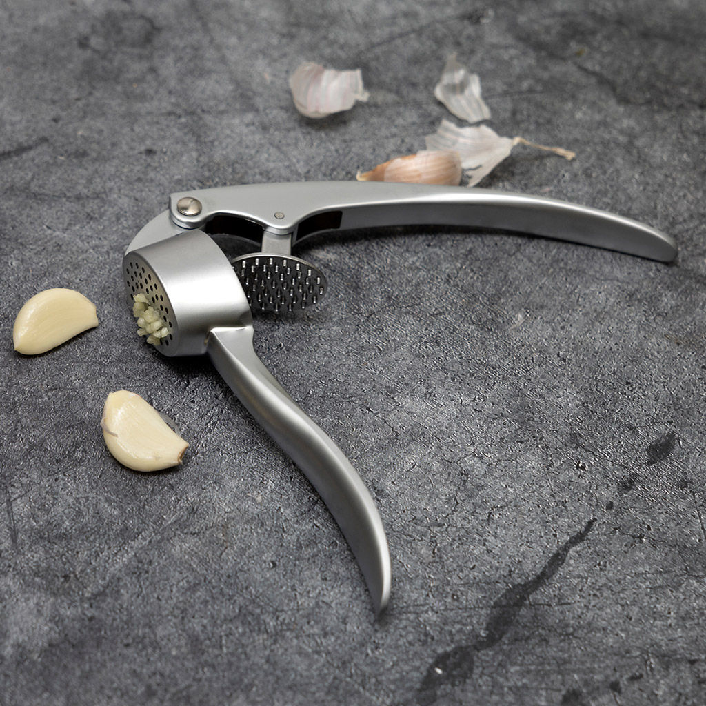 Чесночница из цинкового сплава 16,8х3х4,8см, никелированная матовая поверхность, на картоне, TalleR (Китай) - Домашняя мода фото 4