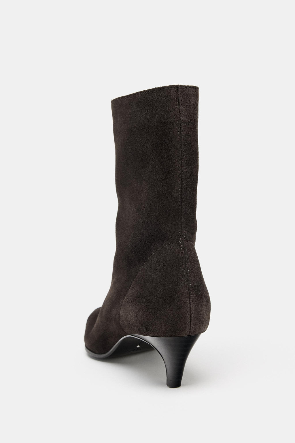 SPLIT SUEDE KITTEN HEEL ANKLE BOOTS - Zara фото 13