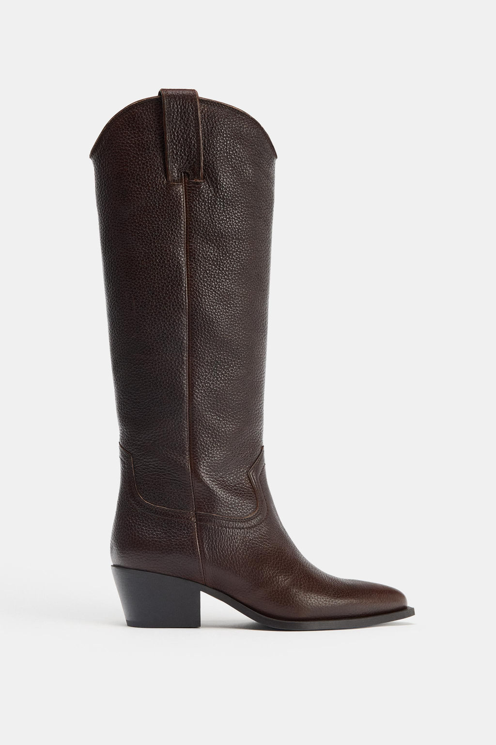 LEATHER KNEE-HIGH BOOTS - Zara фото 25