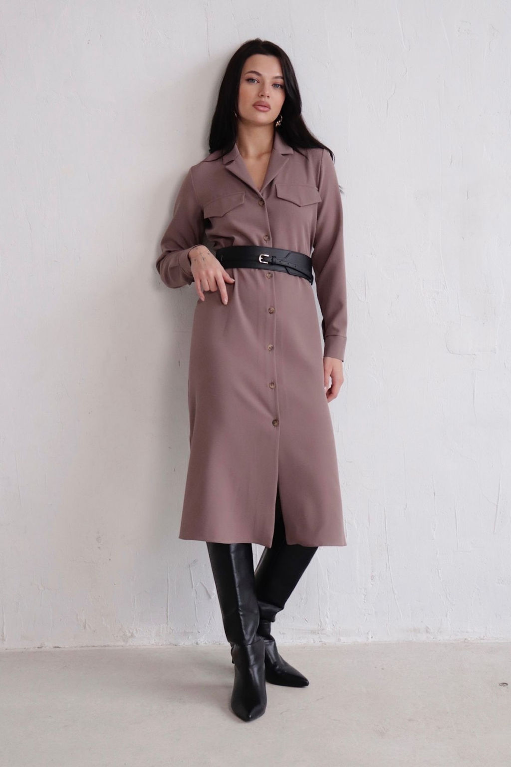 Платье-рубашка с английским воротником - Martichelli фото 321