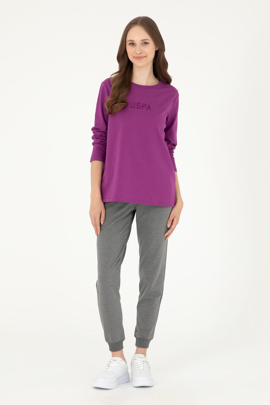 Женский фиолетовый свитшот Неожиданная скидка в корзине - U.s. polo assn фото 4