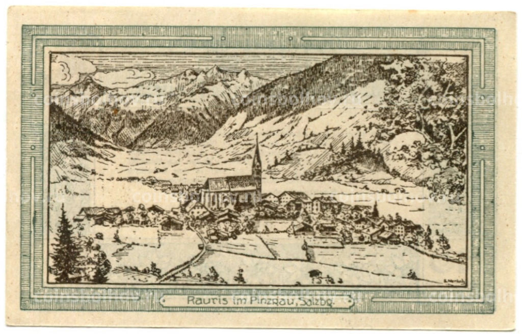 10 геллеров 1920 года Австрия Рейс (нотгельд)