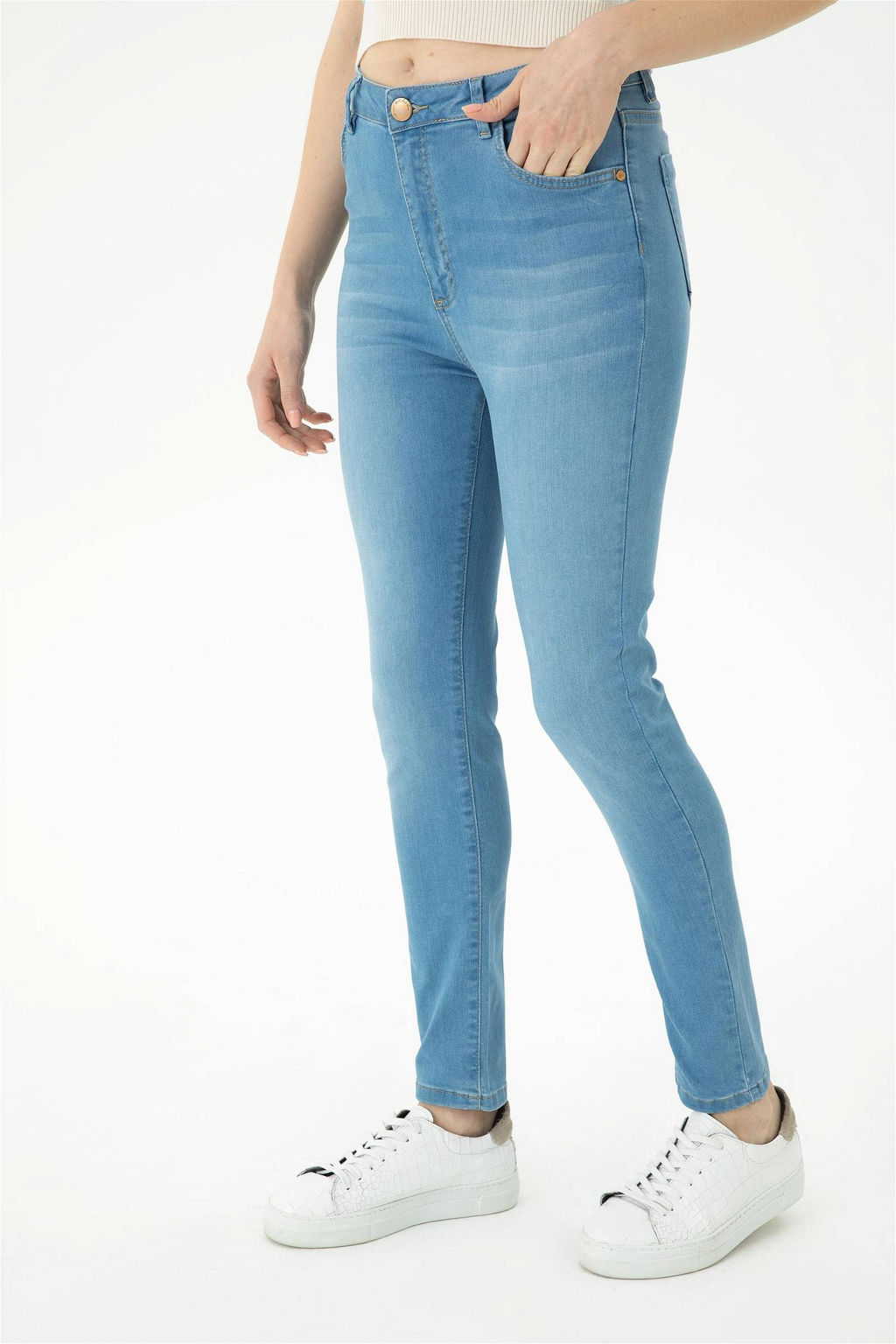 Женские голубые джинсовые брюки - U.s. polo assn фото 2