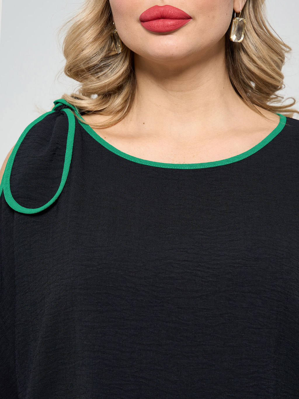 Блузка 0324-1 чёрный - Dora фото 2