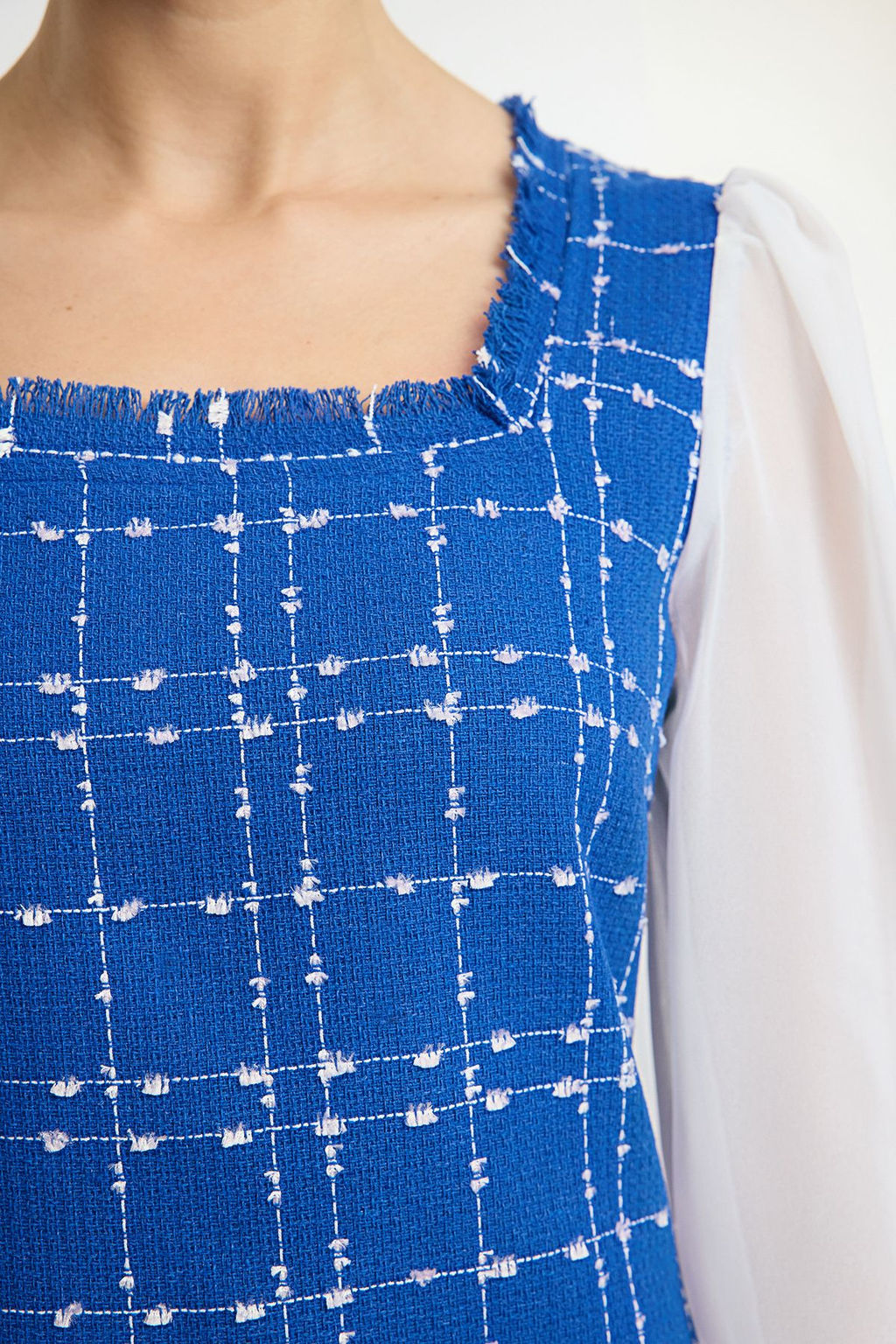 TRENDYOLMILLA Siyah Tuvit A Kesim Mini Sifon Kol Detayl? Dokuma Elbise TWOAW21EL0532  фото 4