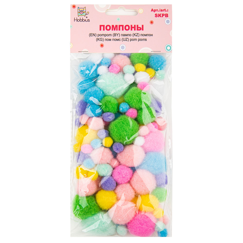 Hobbius SKPB Помпоны MIX 108 шт 01  фото 7