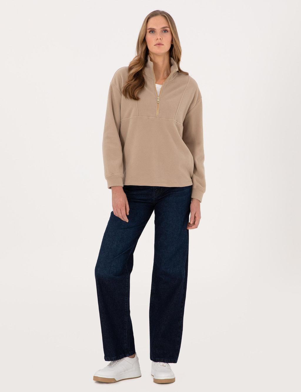 Bej Comfort Fit Sweatshirt - Pierre cardin фото 4