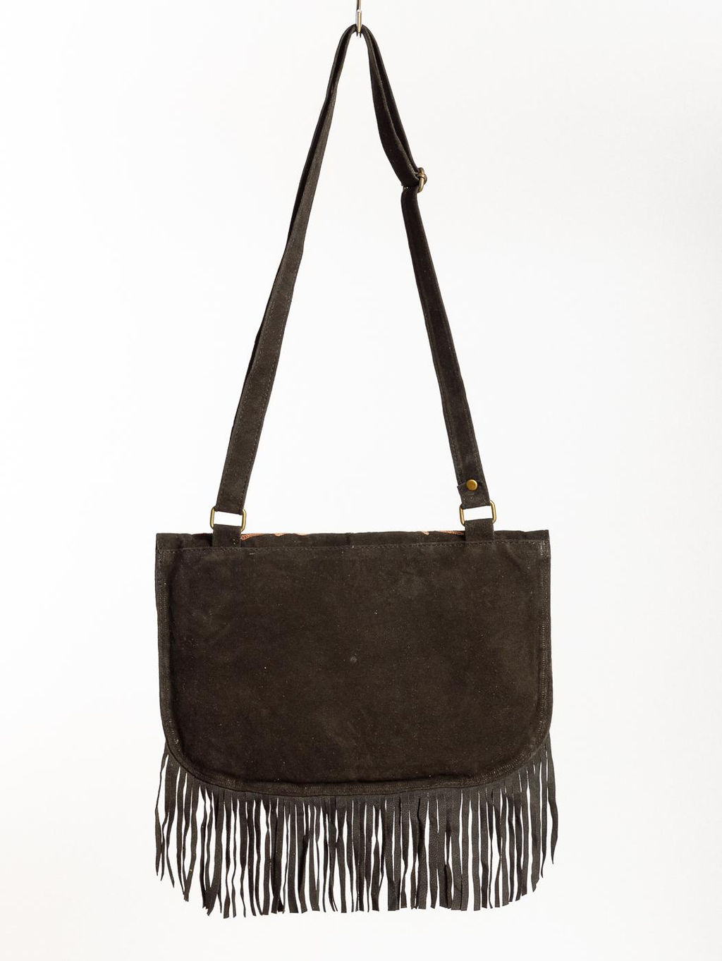 Сумка замшевая с бахромой через плечо 1109/14 - Ганг фото 3