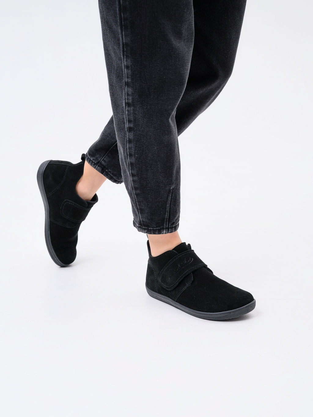 Ботинки женские демисезонные черные 209.NATAbl.Черная замша/Шерсть