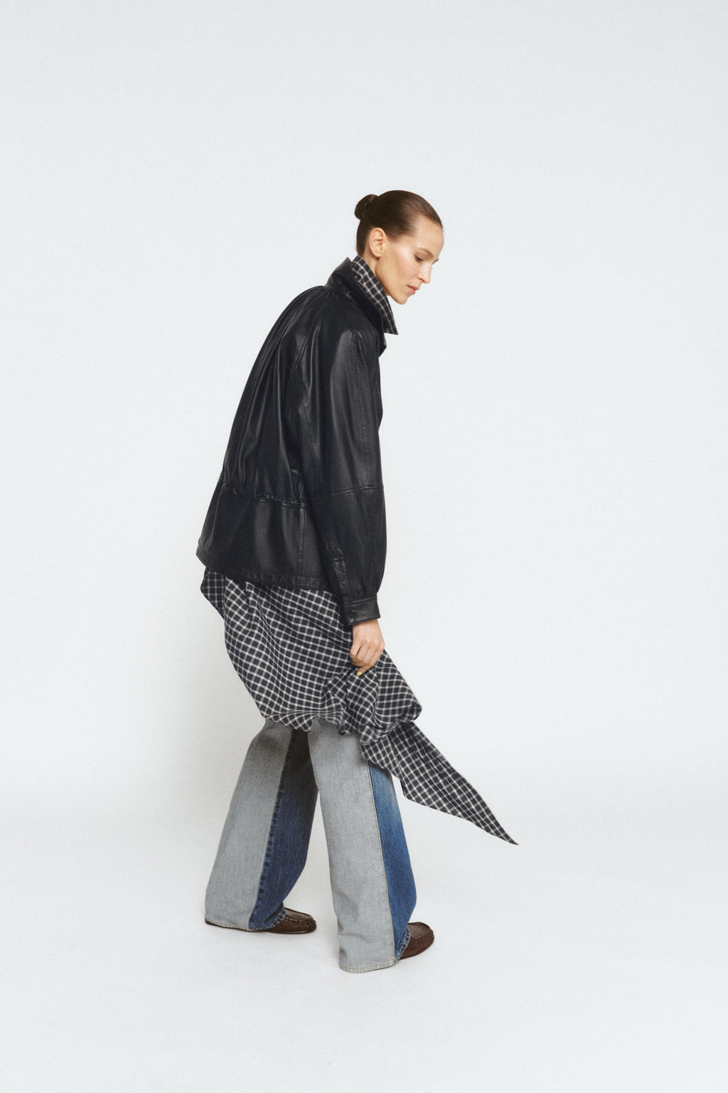 100% LEATHER JACKET ZW COLLECTION LIMITED EDITION - Zara фото 4