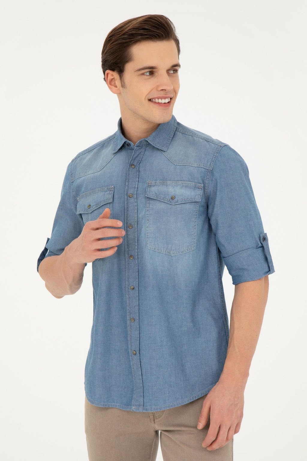 Erkek A__k Mavi Jean G_mlek - U.s. polo assn фото 3