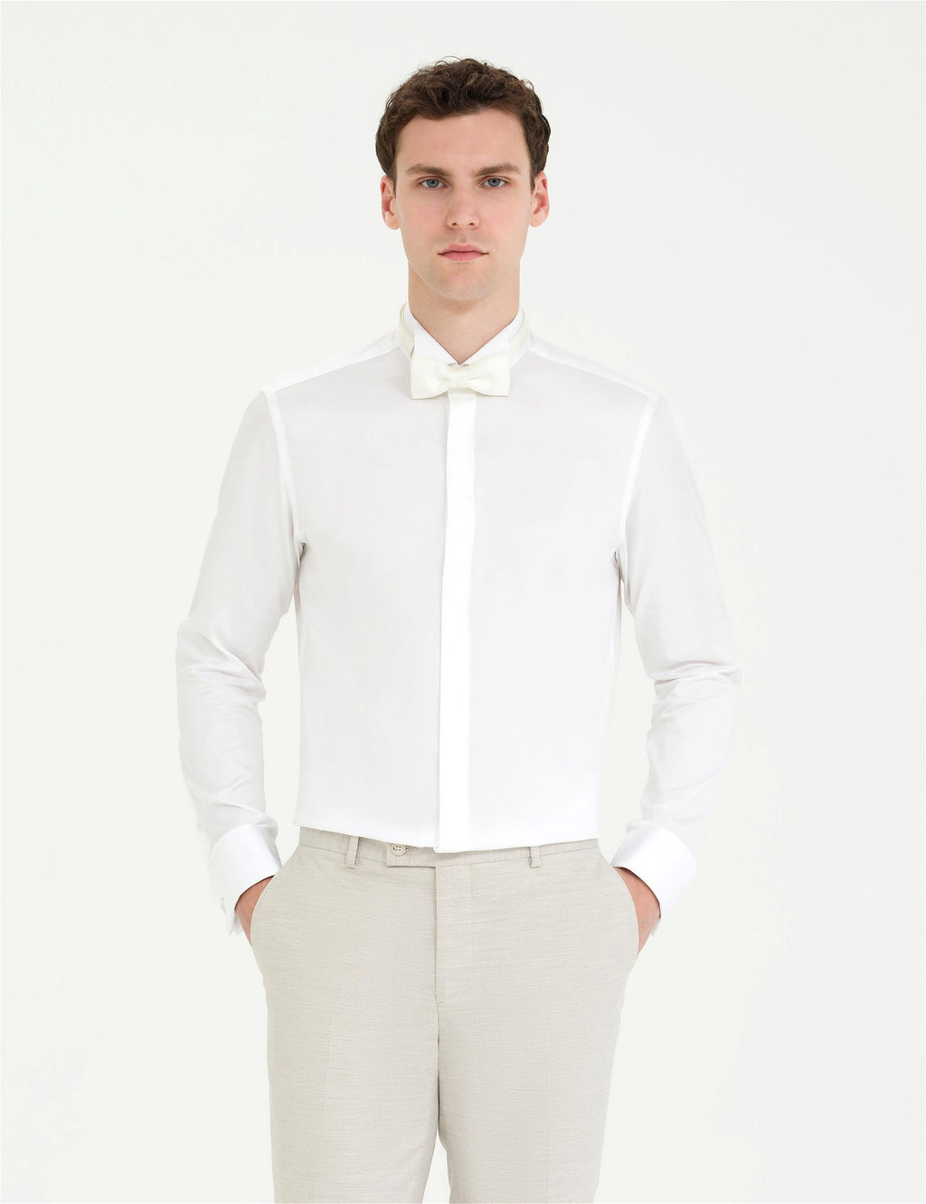Beyaz Slim Fit Smokin G_mlek - Pierre cardin фото 2