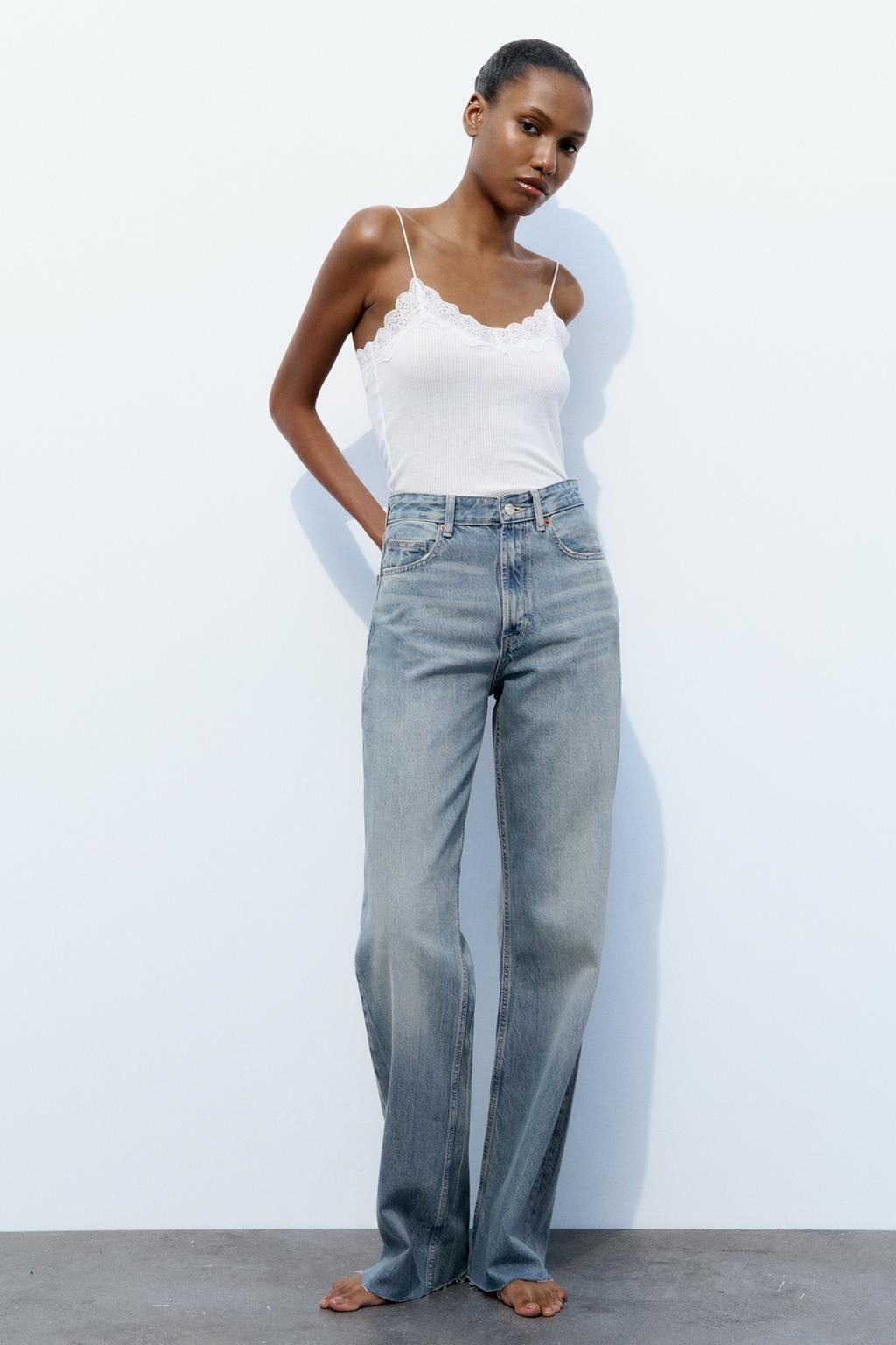 TRF WIDE-LEG HIGH-WAIST JEANS - Zara фото 10