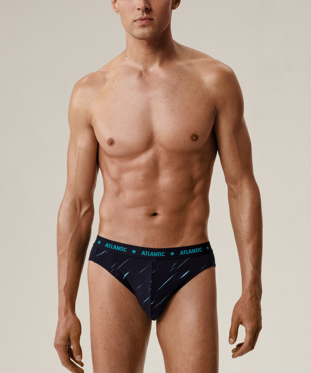 ATLANTIC 3MP-207 Трусы спорт Light - набор 3 шт. темно-синий фото 2