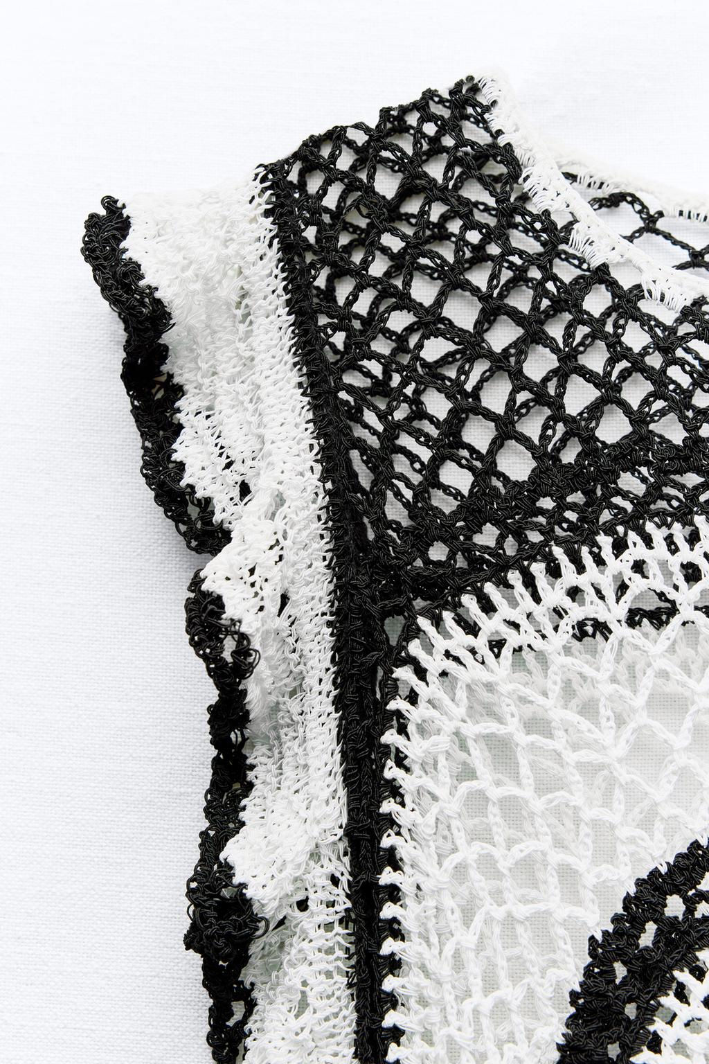 RUFFLED CROCHET TOP - Zara фото 8