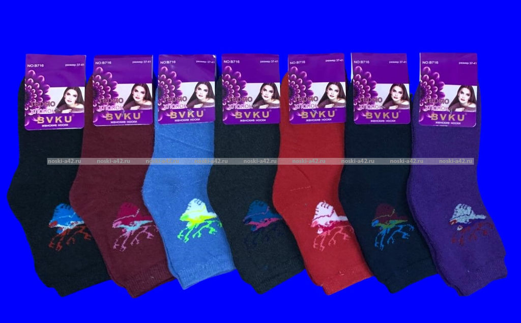 Цена за 12 пар. Термоноски женские внутри махра "ОЛЕНИ" арт. 716 (613)