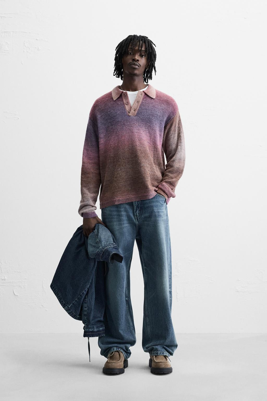 GRADIENT KNIT POLO SHIRT