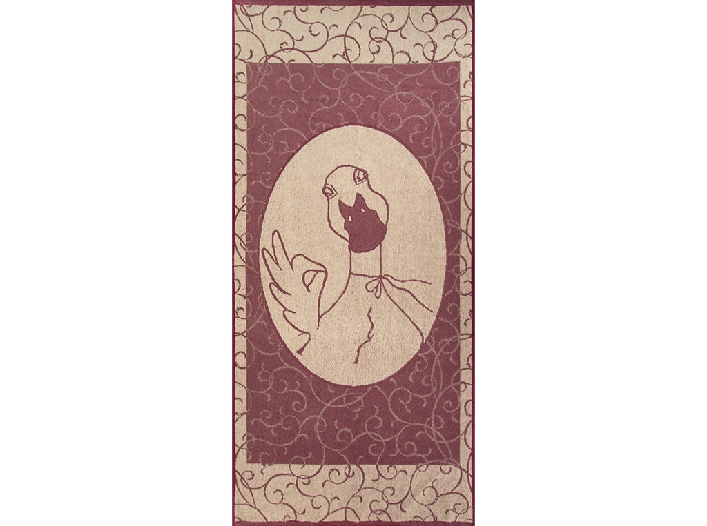 6с102.411ж1 Гусыня (слива2) Полотенце махровое 67х150см