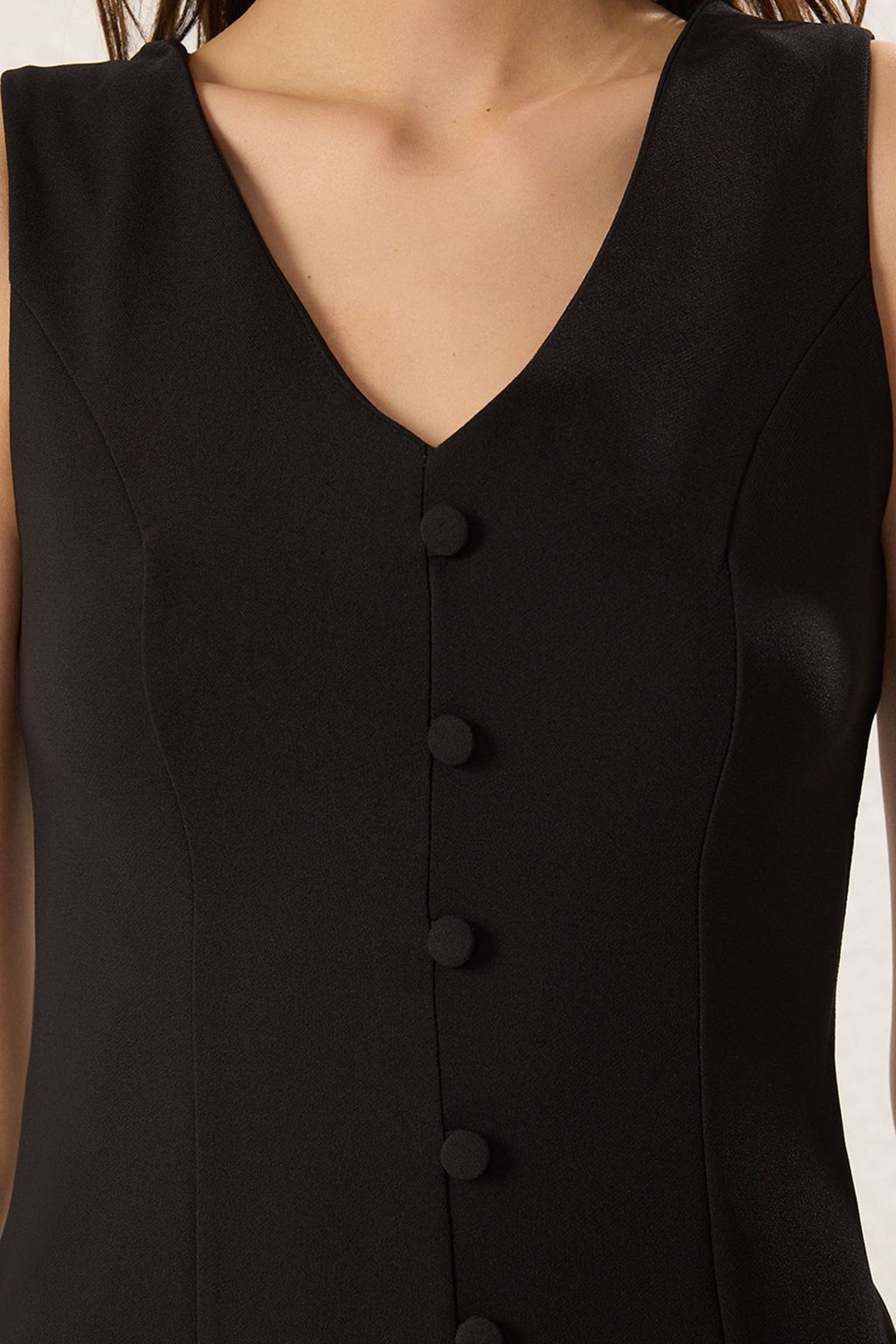 TRENDYOLMILLA Nar Cicegi A-Kesim Volanl? Dugme Detayl? Mini Dokuma Elbise TWOSS23EL02259