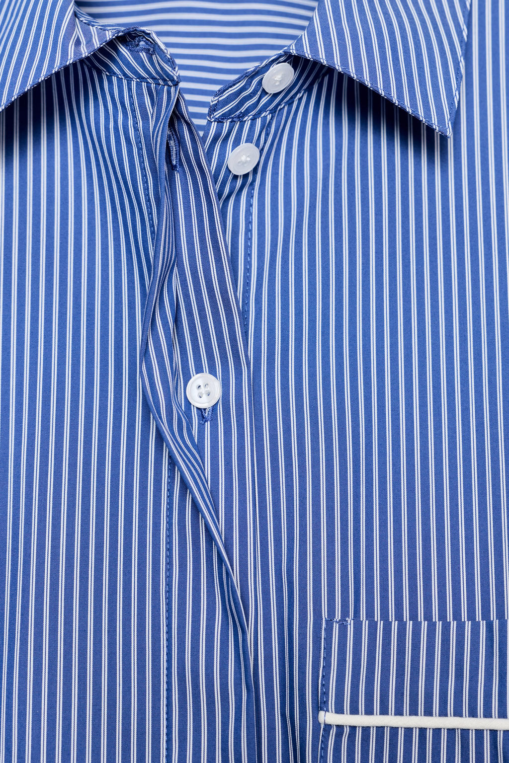 CONTRAST STRIPED PYJAMA SHIRT - Zara фото 4