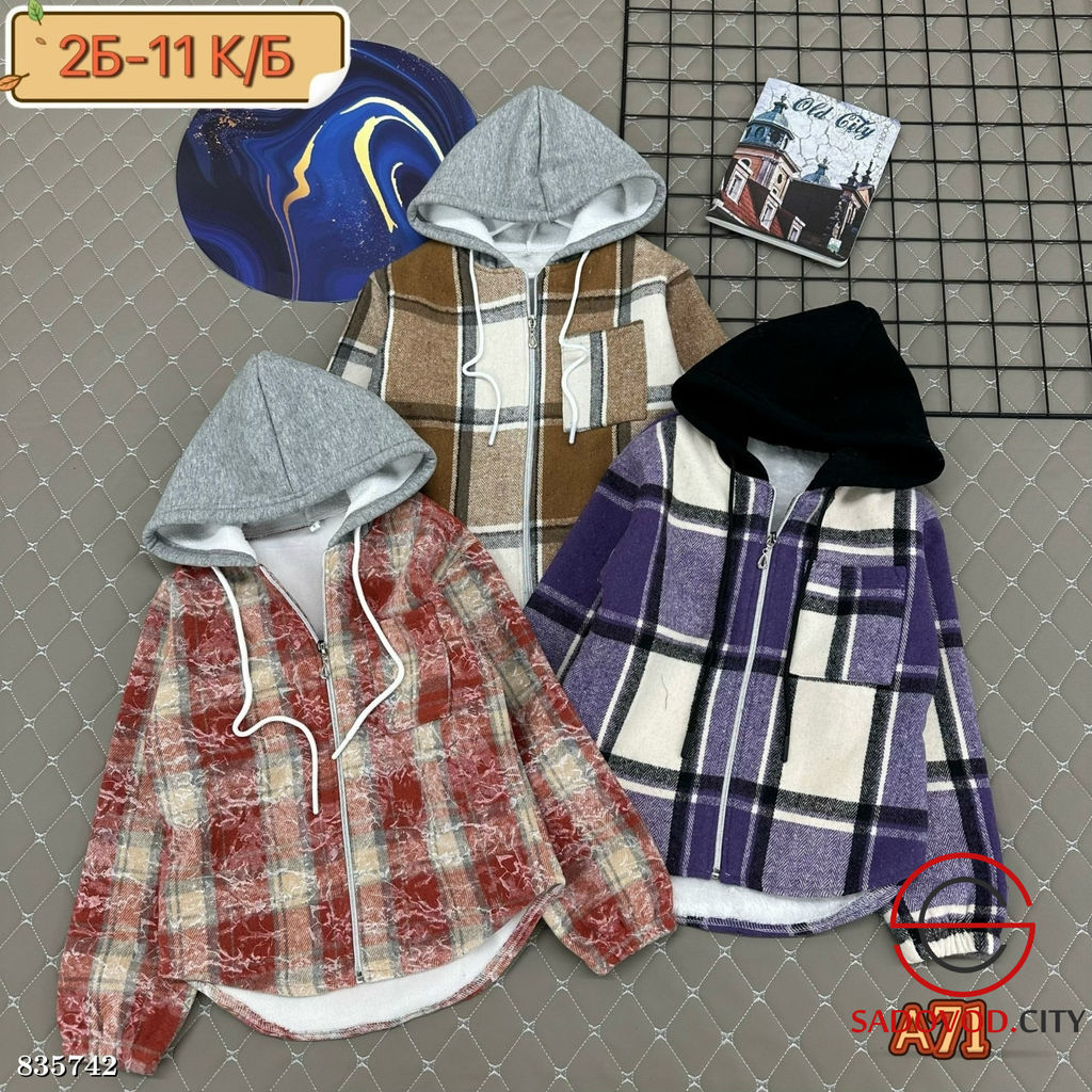 Рубашка детская с капюшоном