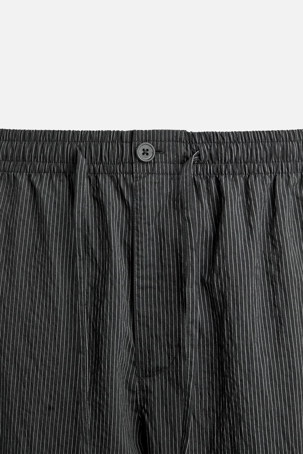 STRIPED MODAL BLEND TROUSERS - Zara фото 8
