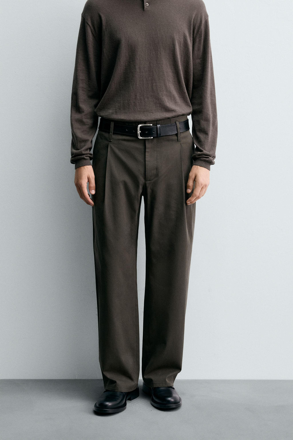 COTTON-VISCOSE PLEATED TROUSERS - Zara фото 2