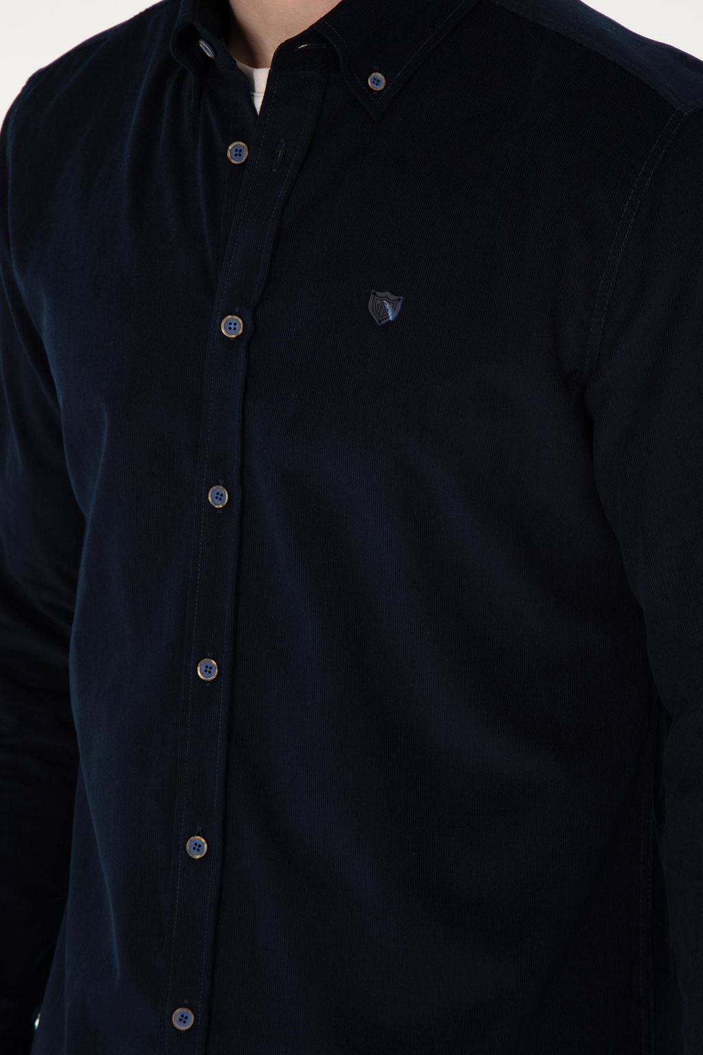 Мужская темно-синяя рубашка с длинным рукавом Неожиданная скидка в корзине - U.s. polo assn фото 7