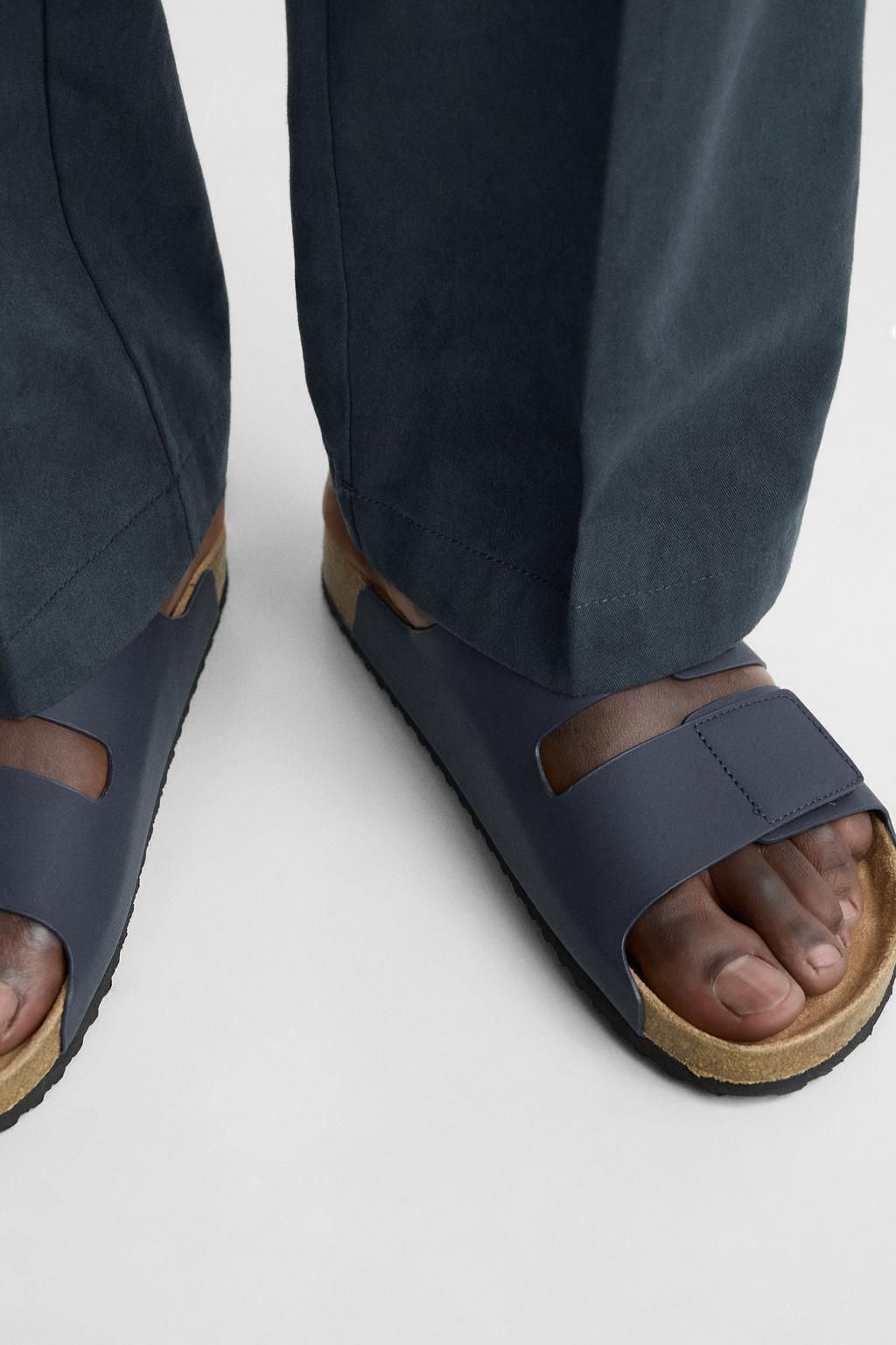 RUBBERISED DOUBLE-STRAP SANDALS - Zara фото 12