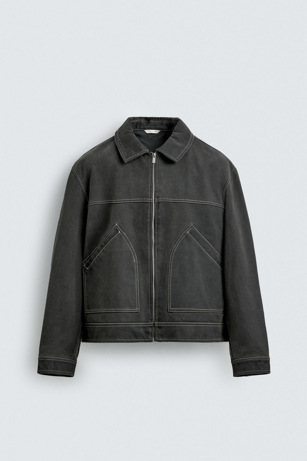 VINTAGE-EFFECT FAUX SUEDE JACKET - Zara фото 6