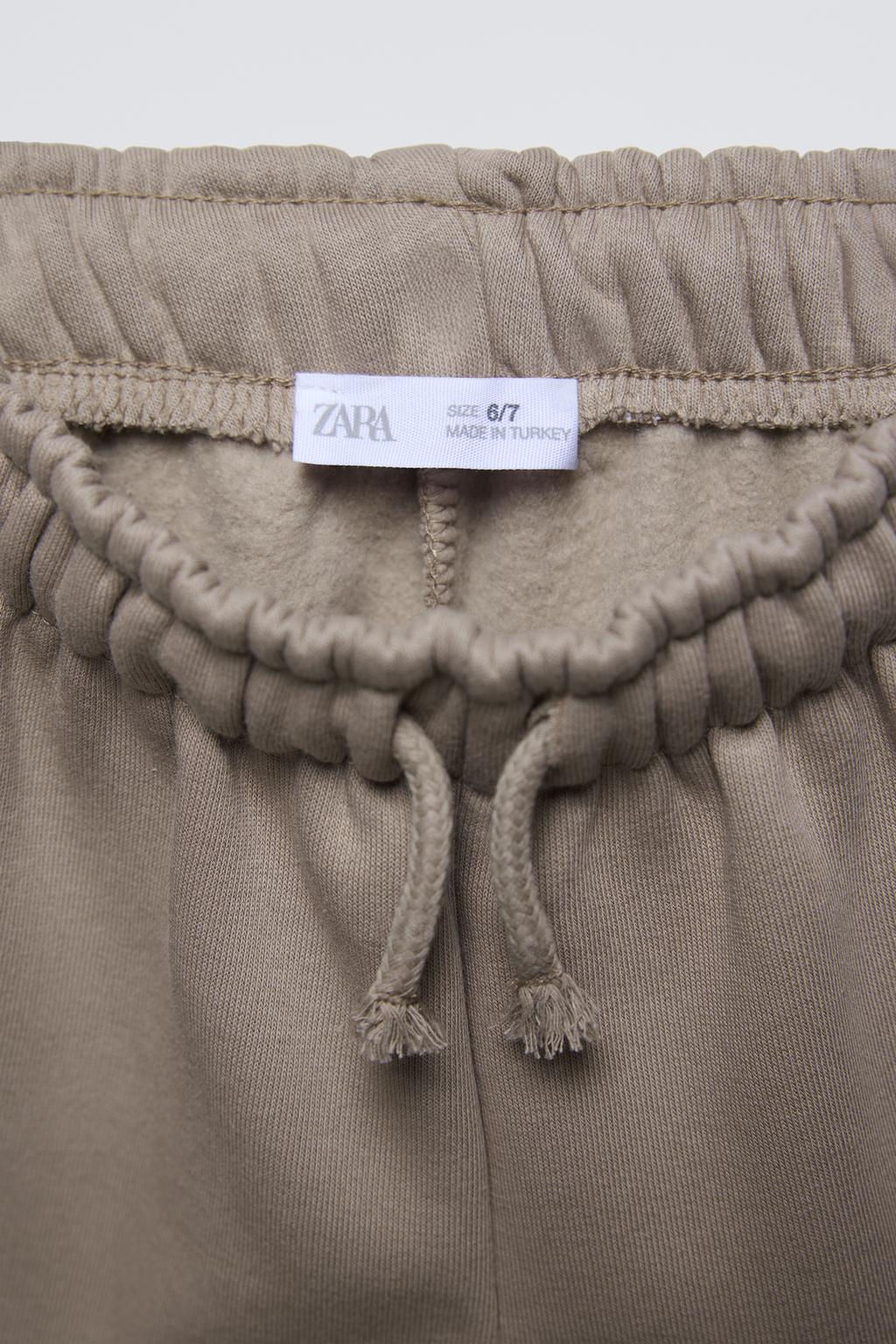 TEXT PRINT WIDE-LEG PLUSH TROUSERS - Zara фото 13