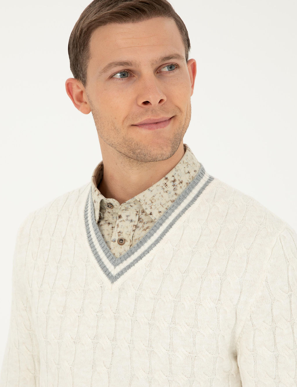 Белый зауженный свитер - Cacharel фото 3