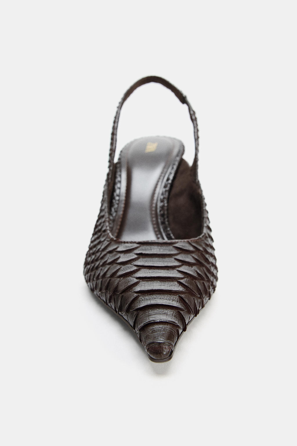 EMBOSSED SLINGBACK SHOES - Zara фото 4