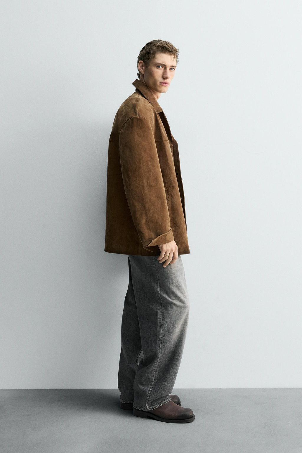 LIMITED EDITION SUEDE LEATHER JACKET - Zara фото 4