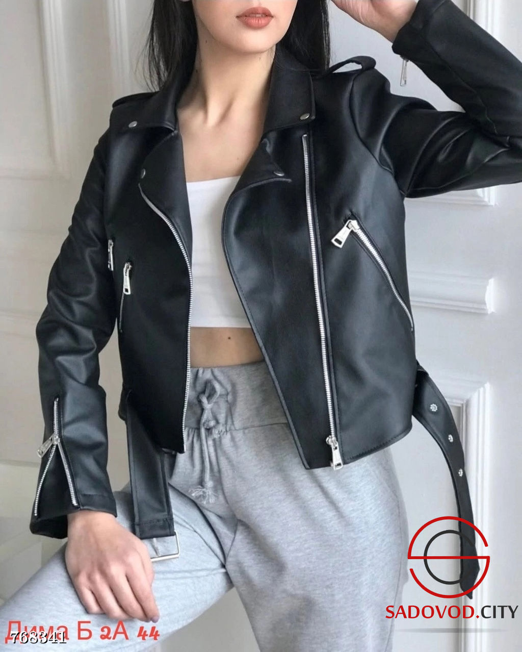 Женская куртка косуха кожаная - Bruno фото 2