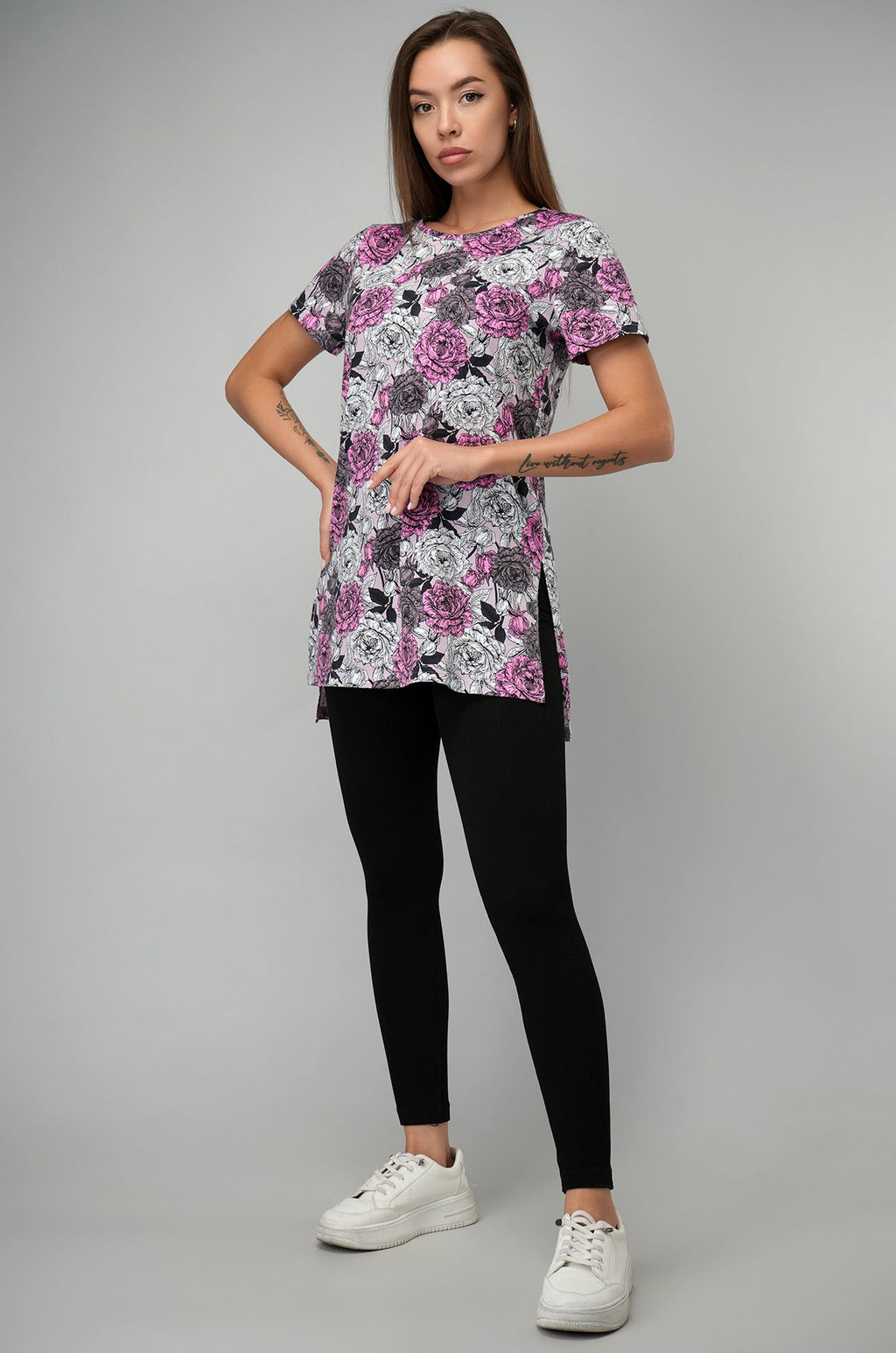 Удлиненная женская футболка с разрезами Happyfox - Happy fox фото 3