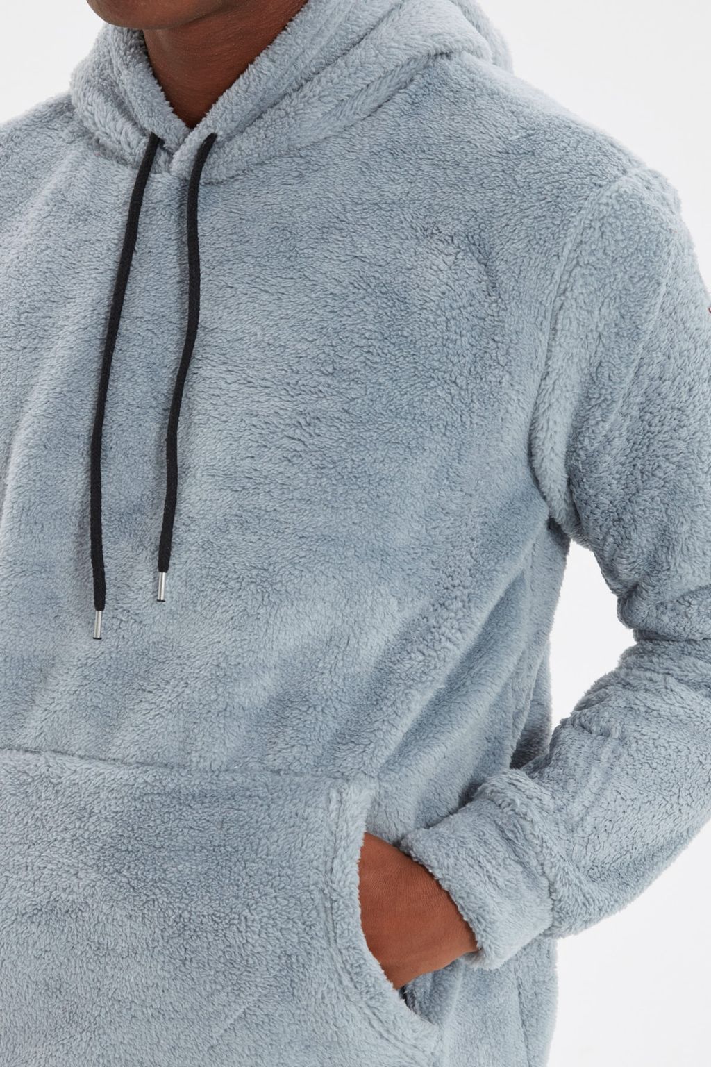 TRENDYOL MAN Fume Regular/Normal Kesim Kapusonlu S?cak Tutan Pelus Sweatshirt TMNAW20SW0090 - Trendyolmilla фото 3