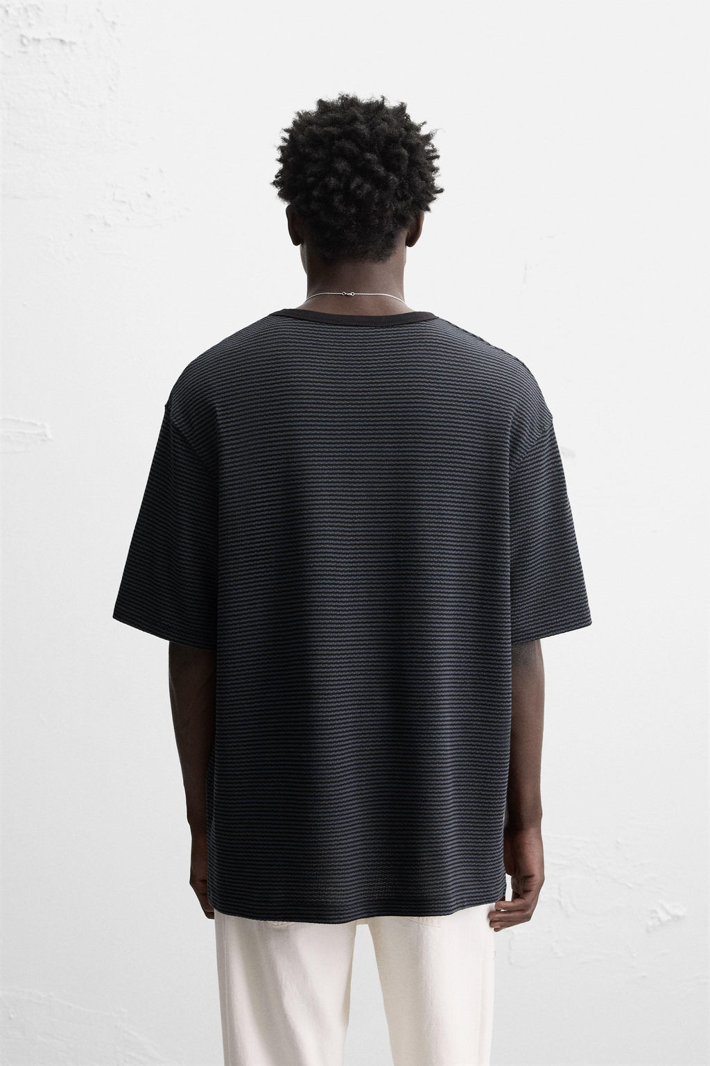 STRIPED JACQUARD T-SHIRT - Zara фото 3