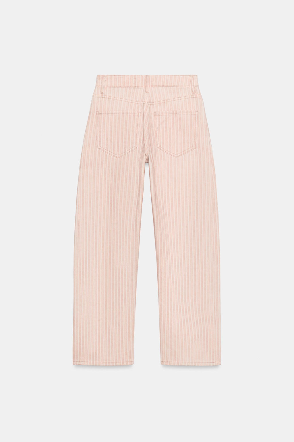 JEANS ZW COLLECTION ANKLE RELAXED RECTOS TIRO MEDIO RAYAS / Rosa - Zara фото 7