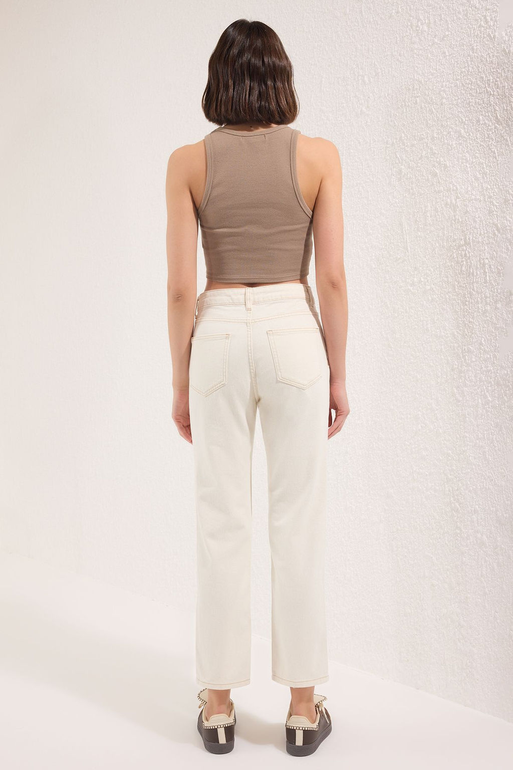 TRENDYOLMILLA Mavi Yuksek Bel Straight Jeans TWOSS25JE00106 фото 9