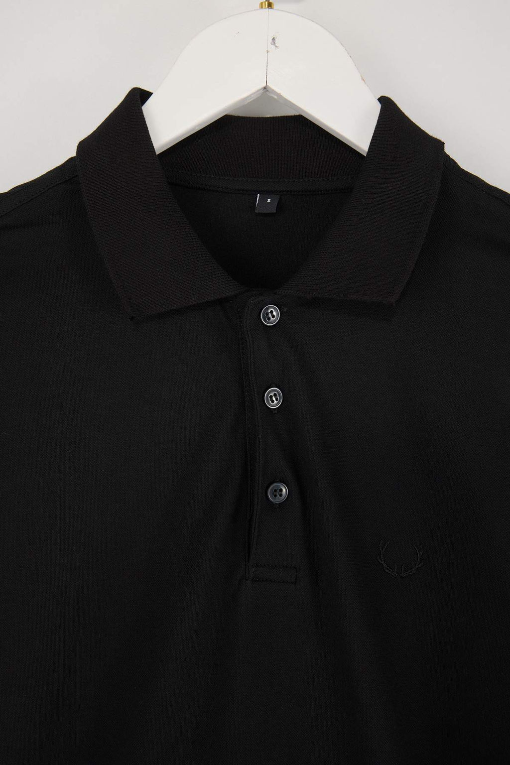 Siyah Regular/Normal Kesim Basic Esnek Nak?sl? Polo Yaka T-shirt TMNSS26PO00016