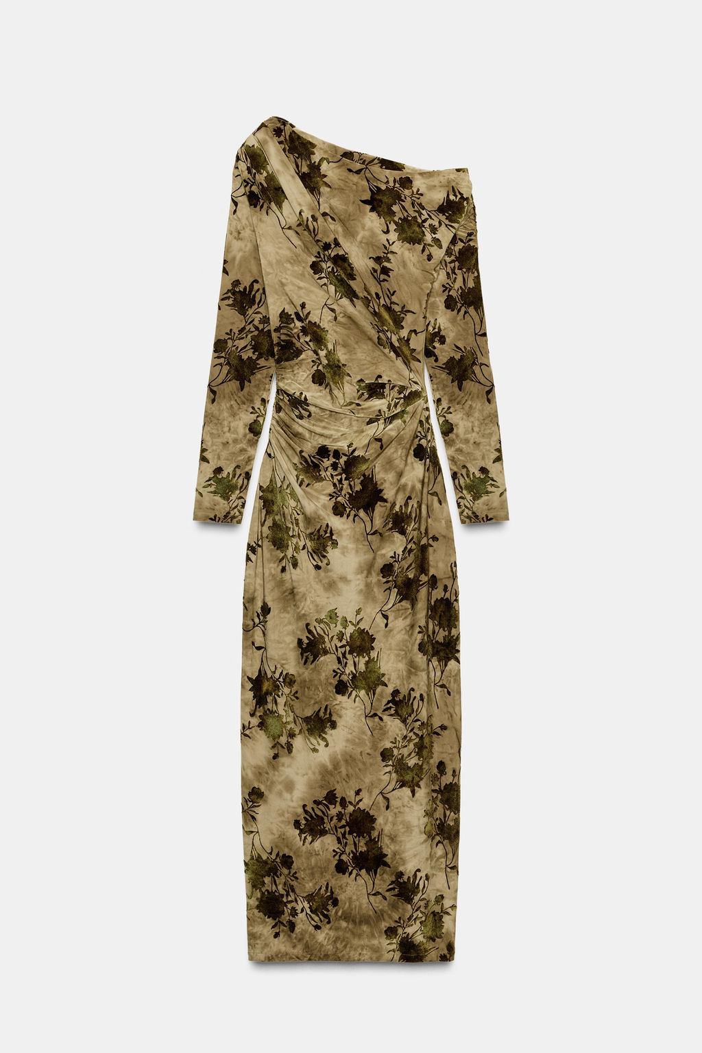 GATHERED FLOCKED DRESS - Zara фото 7