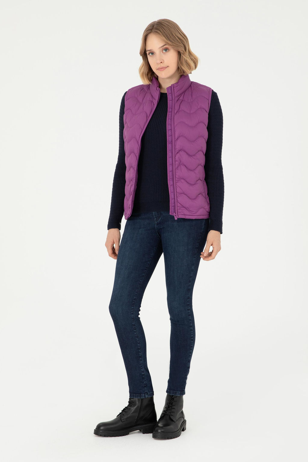 Женский фиолетовый жилет - U.s. polo assn фото 4
