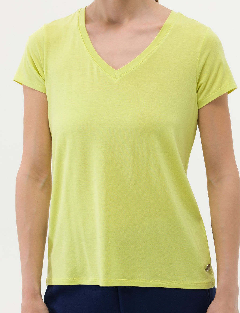 Ye_il Comfort Fit V Yaka Basic Ti__rt