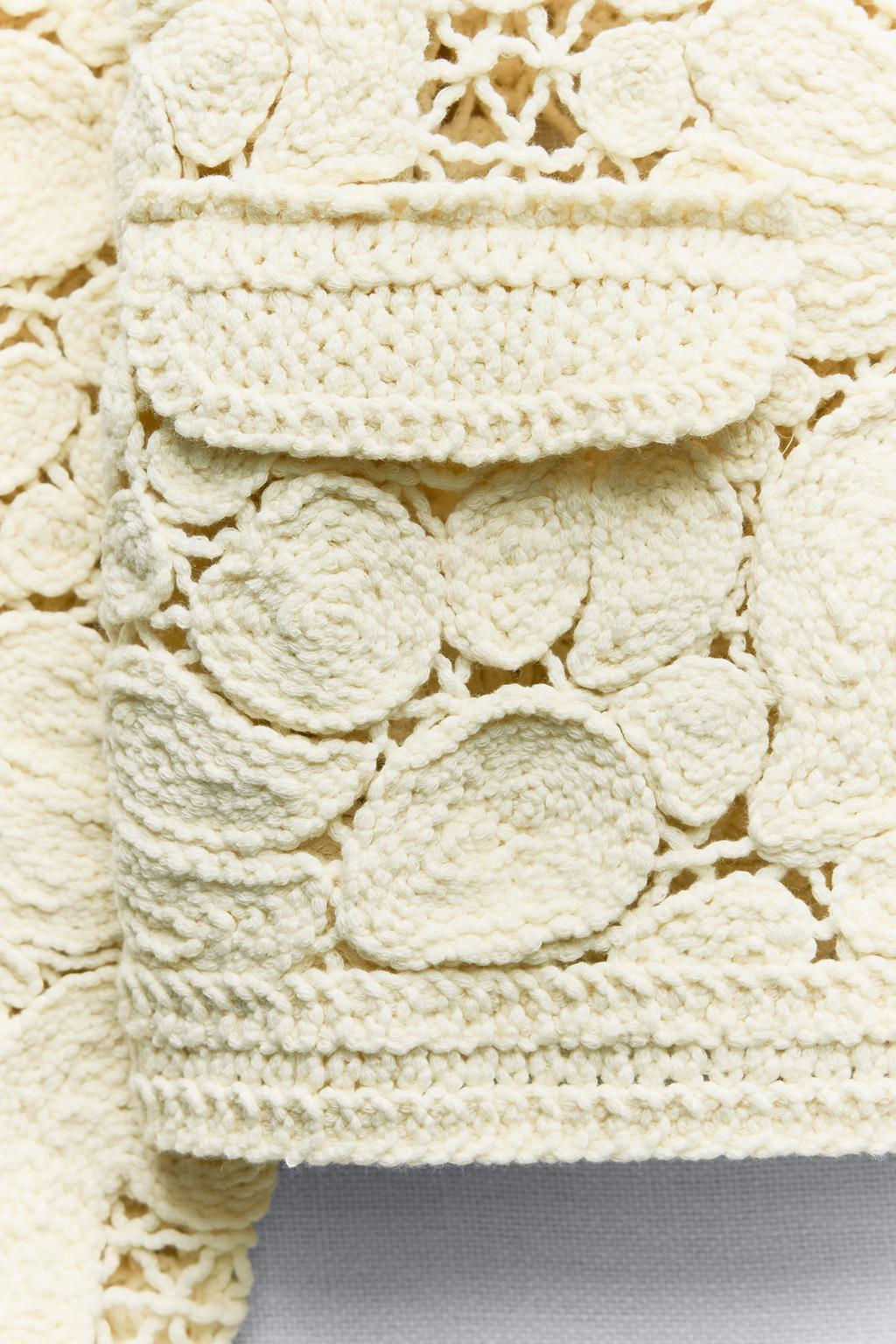 MACRAME KNIT CARDIGAN - Zara фото 7