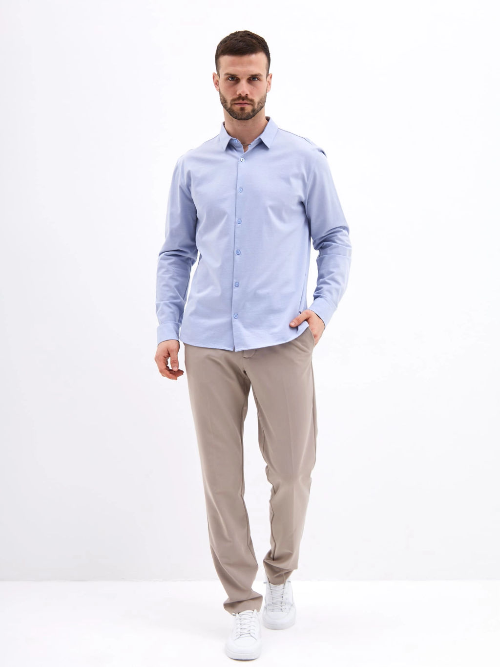 Рубашка трикотажная мужская GREG SK201/131/3929/ZN/1p  фото 4