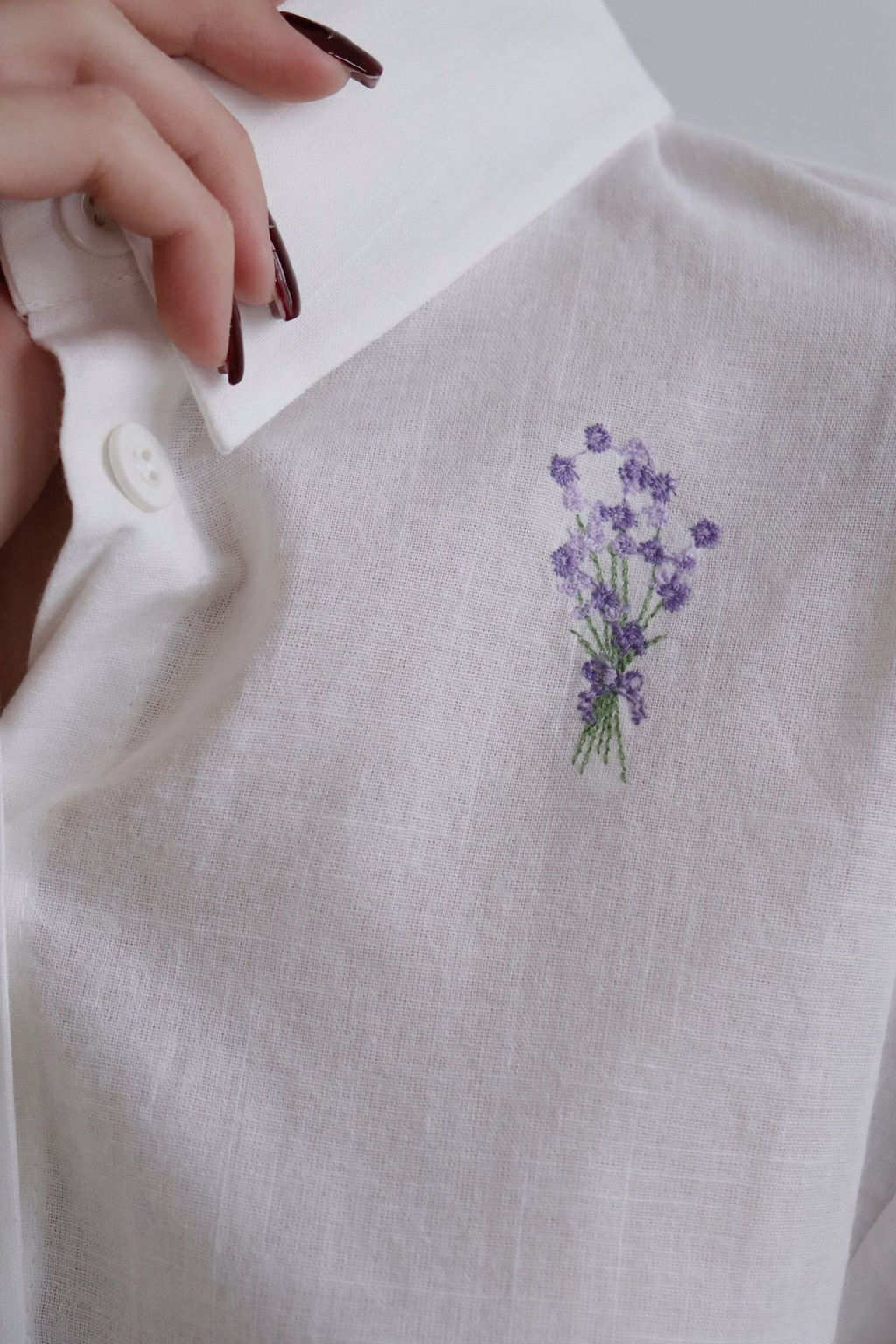 11307 Рубашка хлопковая белая с вышивкой - Martichelli фото 4